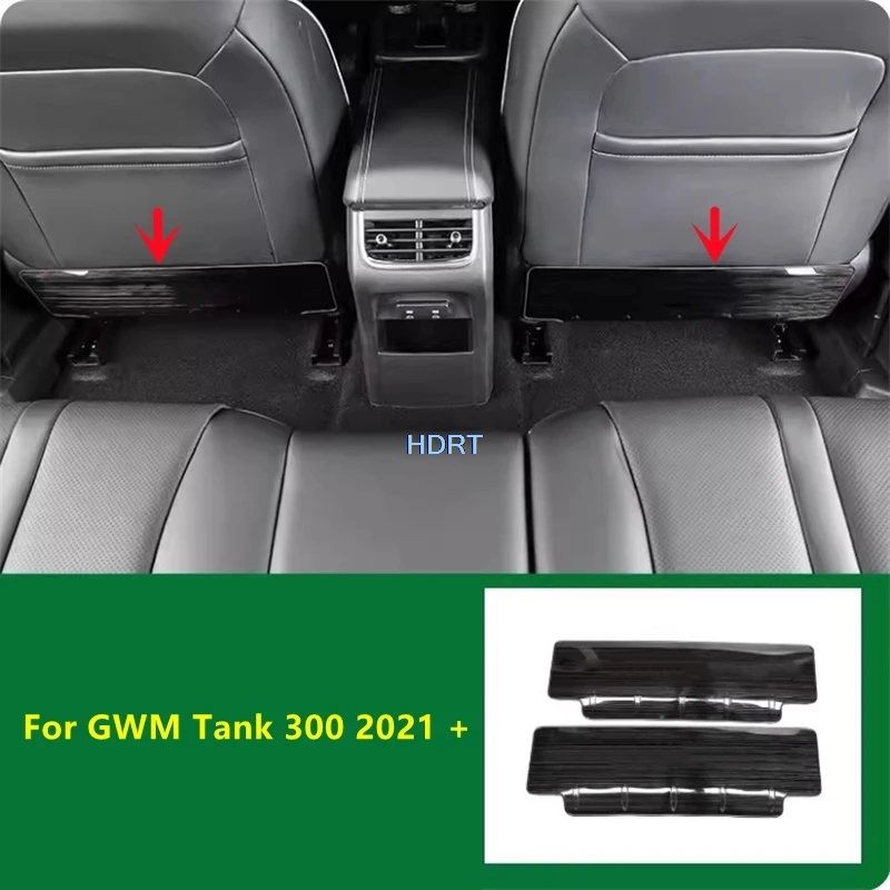 

For GWM Tank 300 2021 + Car Styling Rear Seat Anti Kick Plate Dust Proof Cover Protector Decoration Accessories Interior Sticker