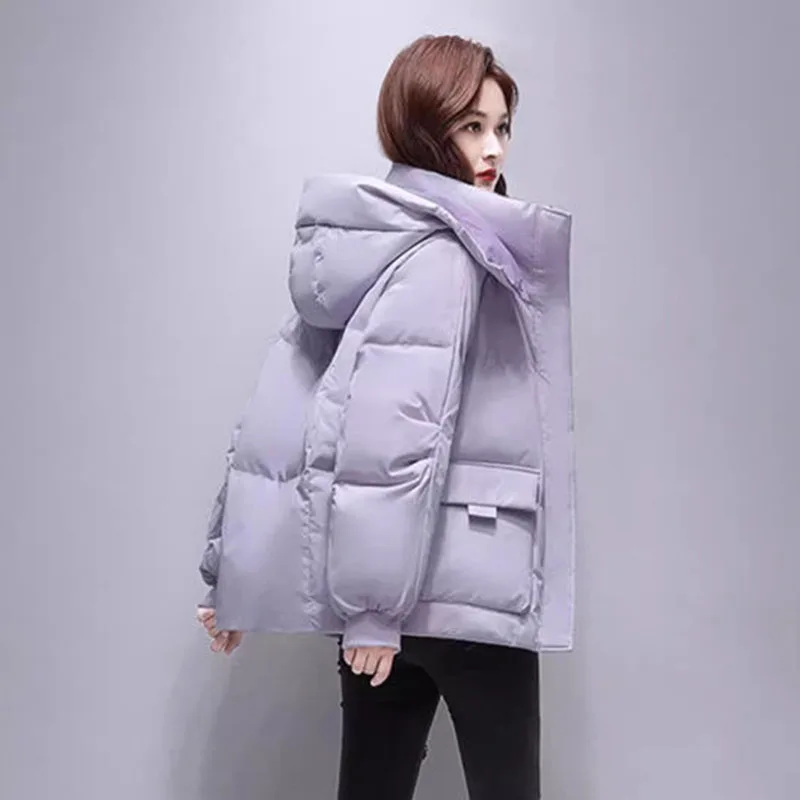 Female Overcoat 2024 New Fashion Loose Women Down Jacket Winter White Duck Down High Quality Warm Hooded Women Down Jacket H134