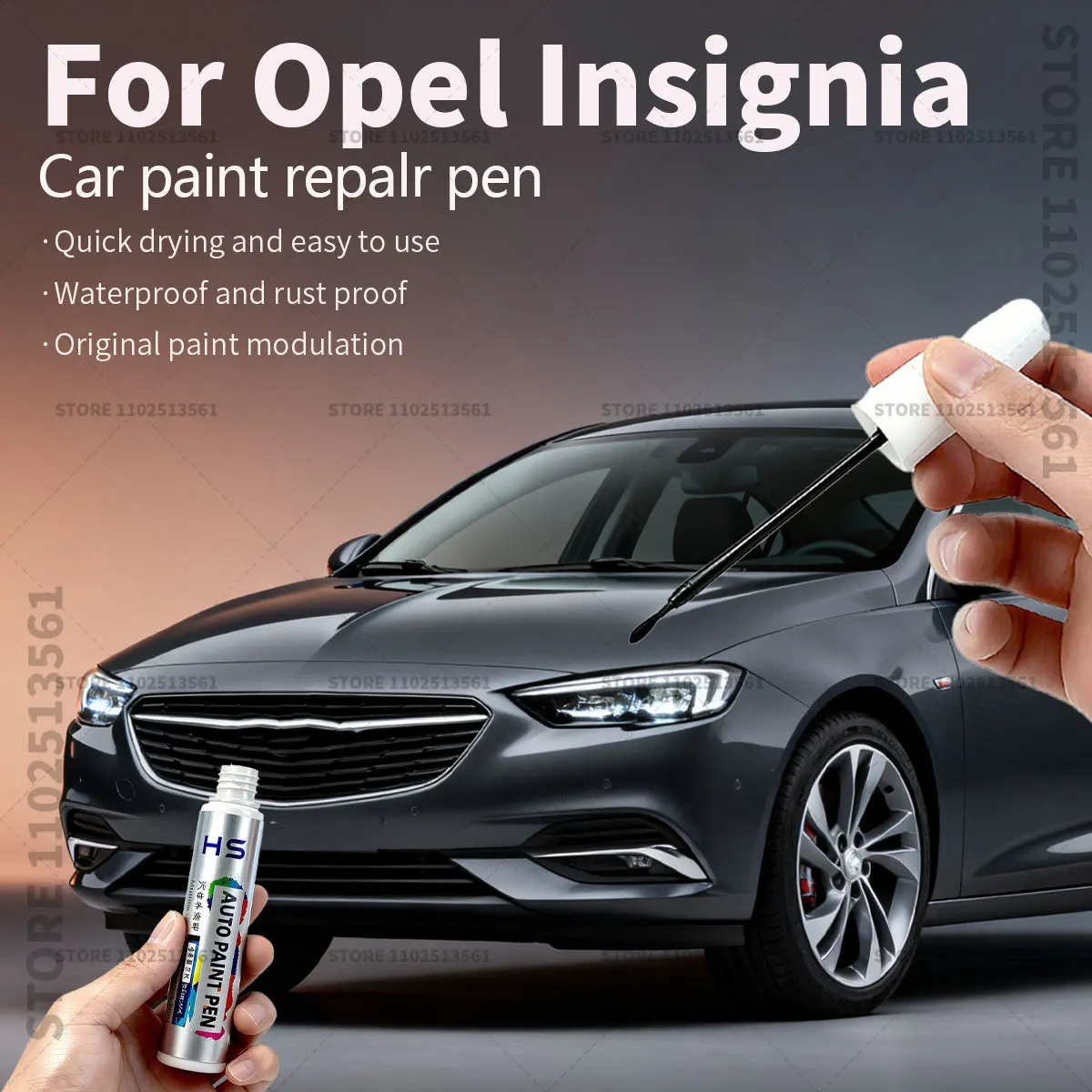 

Ручка для ремонта автомобильной краски для Opel Insignia Touch Up, средство для удаления царапин, автоаксессуары «сделай сам», белый какао-коричневый 14, роскошный синий жемчужный черный