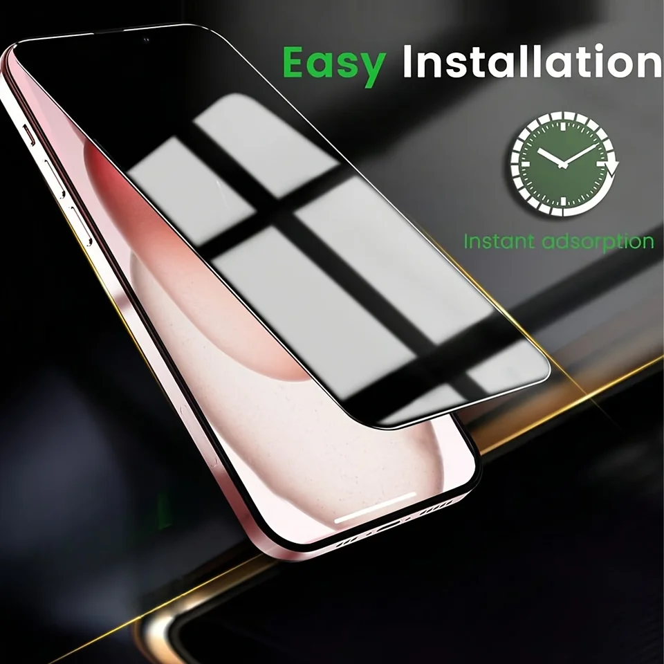 1-5 piezas de vidrio templado de cobertura completa antiespía, protector de pantalla privado para iPhone 15 14 13 12 11 16 17Pro MAX 16Pro XS Max XR 2