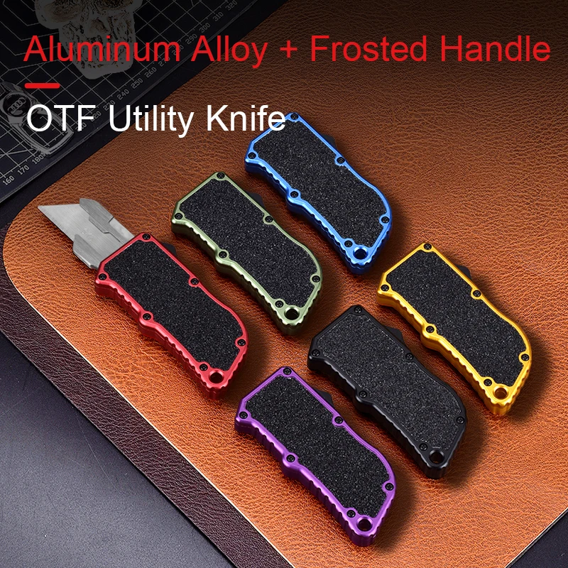 

OTF Utility Knife Paper Wallpaper Cutter Replaceable SK5 Blades Aluminum Alloy Mini Handle EDC Exocet Pocketknives Hand Tools