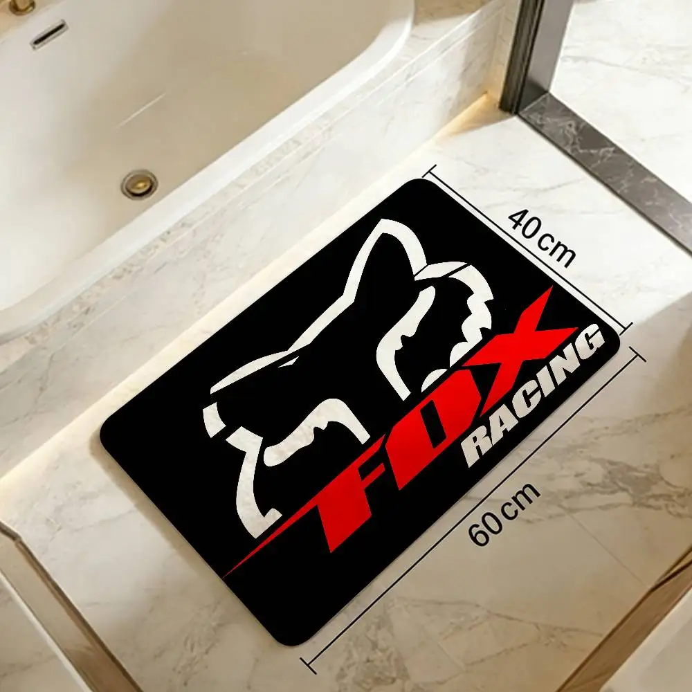 F-FOX Racing Car Moto Entrance Door Mat Washable Non-Slip Living Room Sofa Chairs Area Mat Kitchen Welcome Doormat