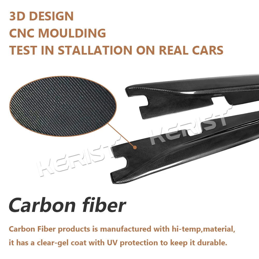 Carbon Fiber Side Bumper Skirts Side skirts Extension Car Styling for Corvette c7 2014-up