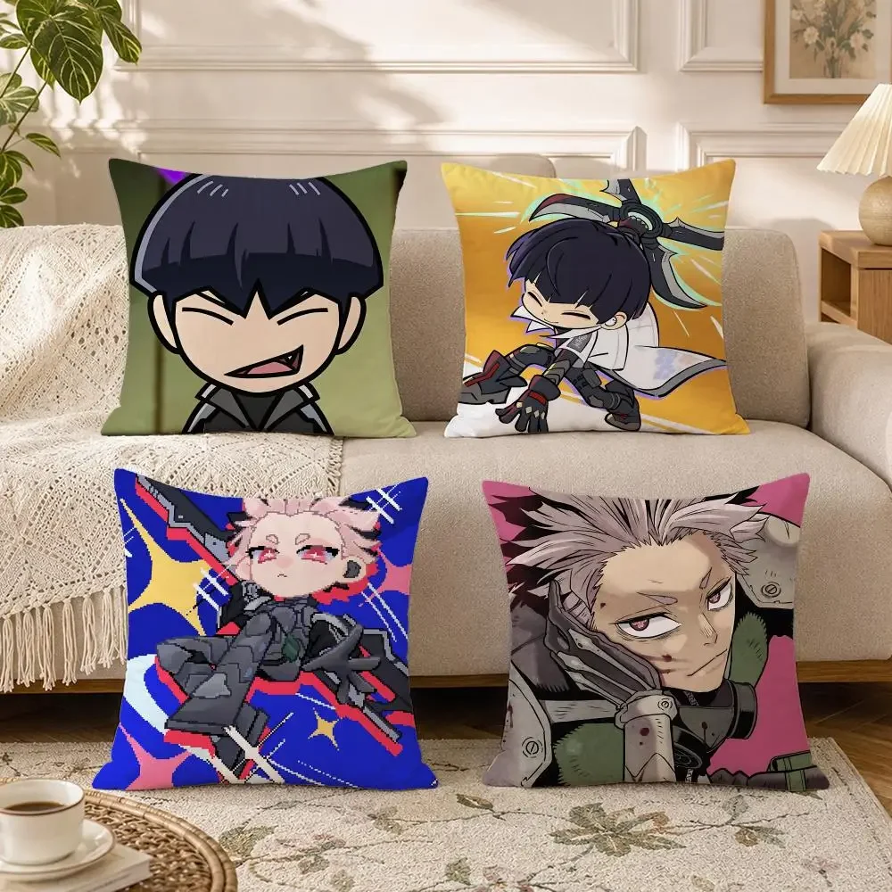 Anime-Kaiju No. 8S Cushion Cover Soft Square Throw Pillow Covers Set for Sofa Bedroom Car Home Decoration
