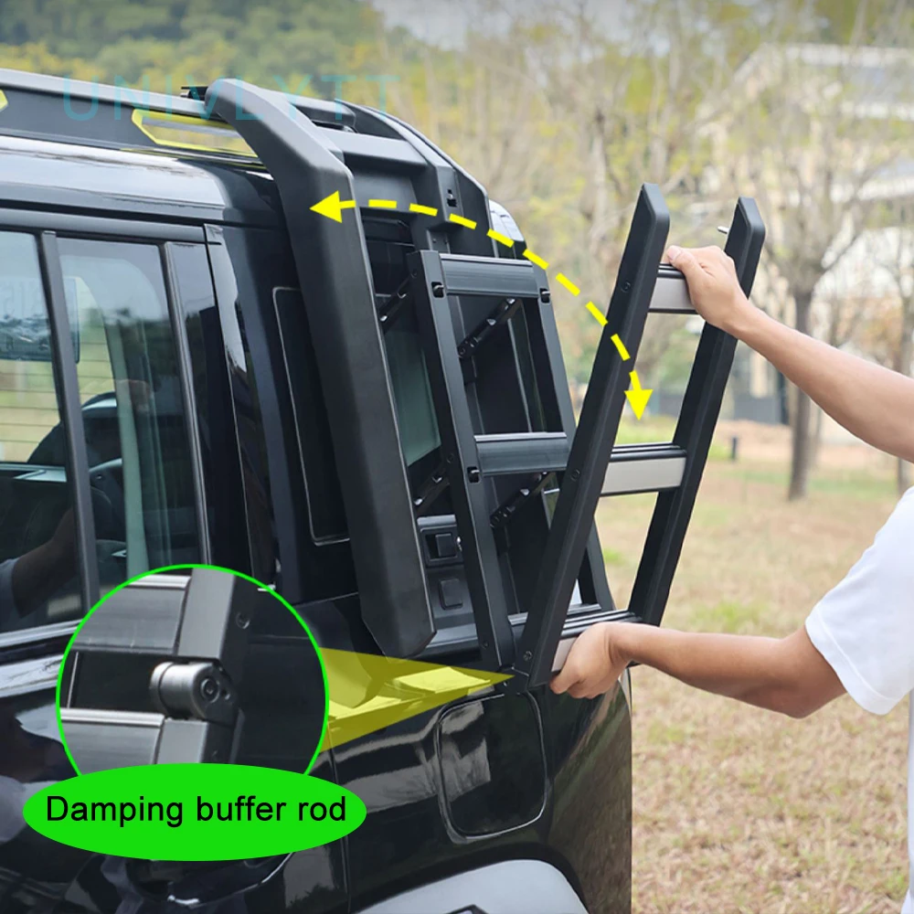 

For Chery Jetour Traveler T2 2023 2024 Car Side Climbing Ladder Rear Window Folding Ladder Tuning Exterior Accessories Parts