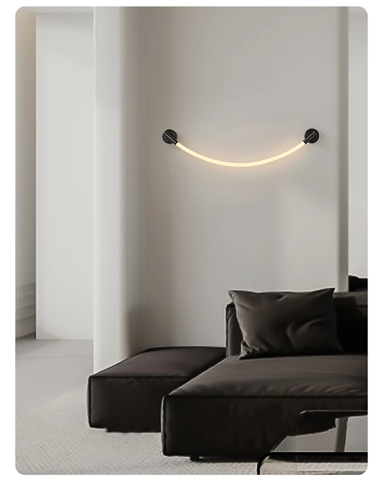 Luke Wand lampe einfache Atmosphäre Licht nordische Nachttisch lampe Wohnzimmer Faser gewebte Licht emittierende Röhre Lampe Bett Zimmer Nacht lampe – Detail 11