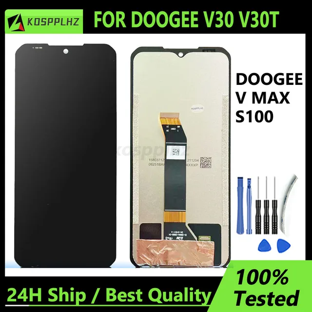 100% testowane dla DOOGEE V30 V30T V Max S100 wyświetlacz LCD i ekran dotykowy wymiana Digitizer zgromadzenie wyświetlacz lcd + narzędzia