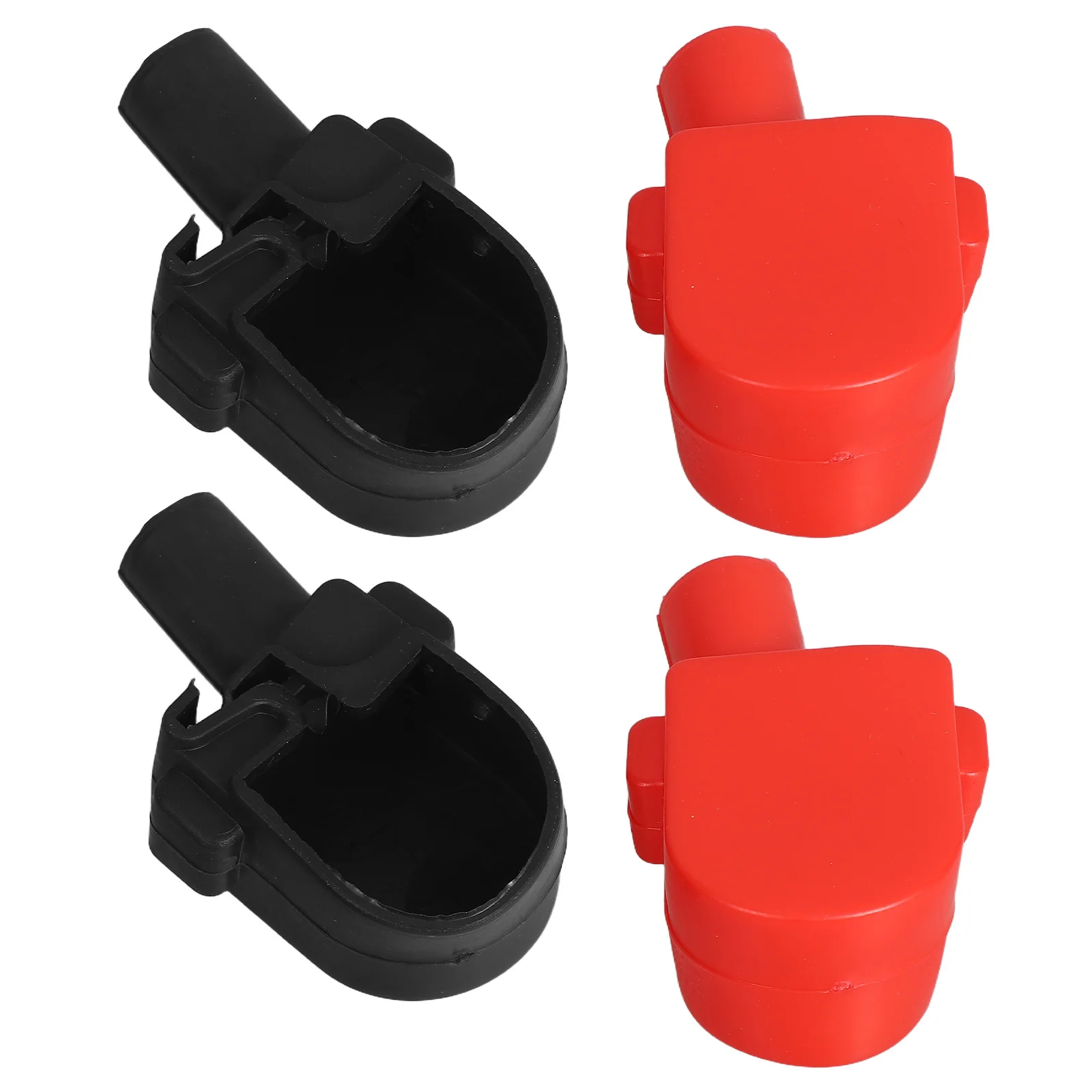 

4Pcs Automotive Terminal Covers PVC Flame Retardant Insulation Protection Caps Universal Fit for Car Suv Truck