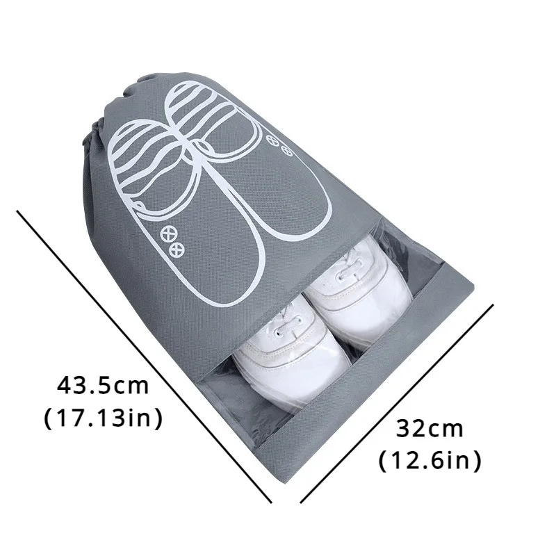 Petit sac de rangement blanc pour chaussures, couvre-chaussures, anti-poussière, non tissé, résistant à l'humidité, ménage, 1 pièce