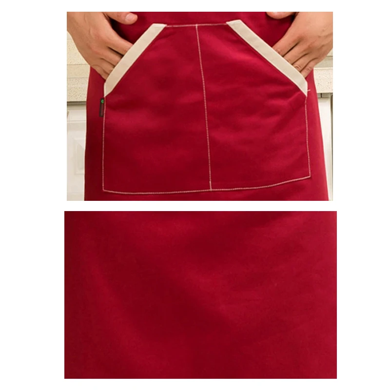 Tablier de cuisine demi-longueur pour homme et femme, chasuble de cuisine, restaurant occidental, restaurant Chamonix 73Bar