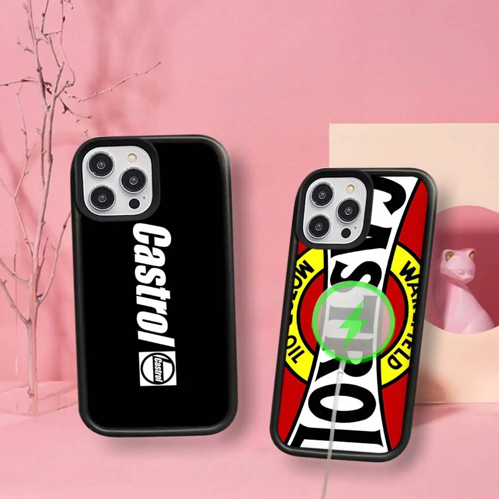 Oil Companies C-Castrol Logo Phone Case For IPhone 16 15 14 13 12 11 17 Pro Max Plus Magnetic Wireless Cover