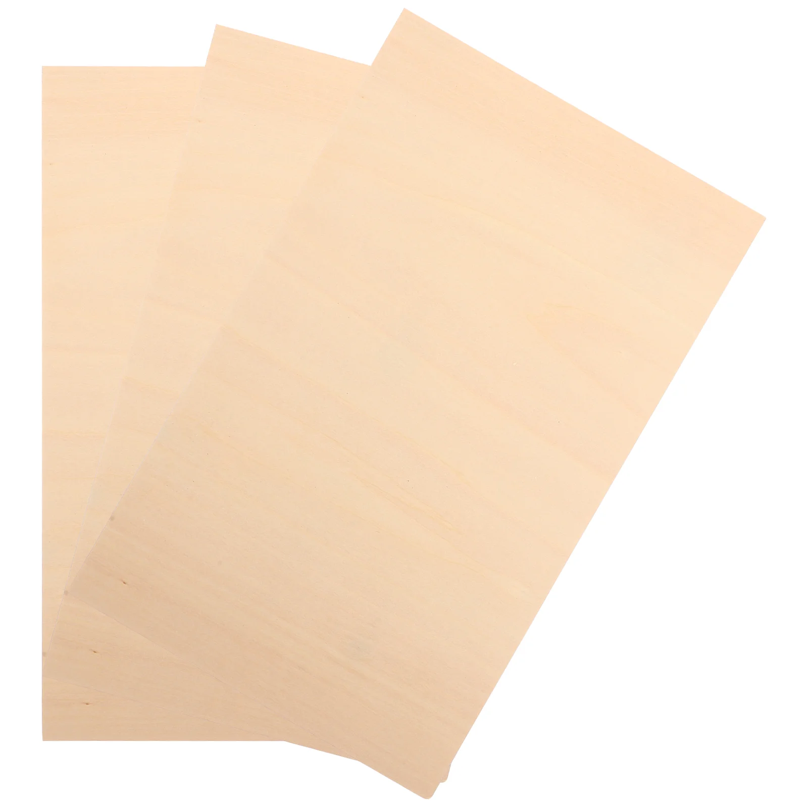 

3 Pcs Embellishments for Crafting Basswood Plywood Rectangle Wooden Slices Blank DIY Accessory