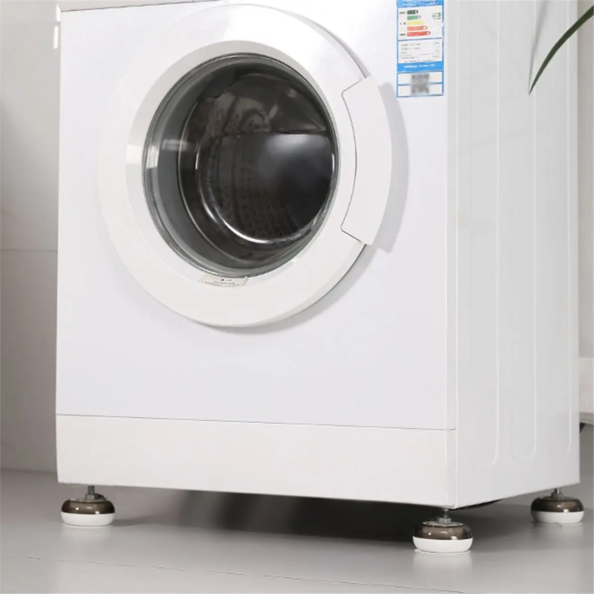 4-Piece Suction Cup Washing Machine Stand Set - Anti-Shift, Noise-Reducing, Shock-Absorbing, and Height-Increasing Feet