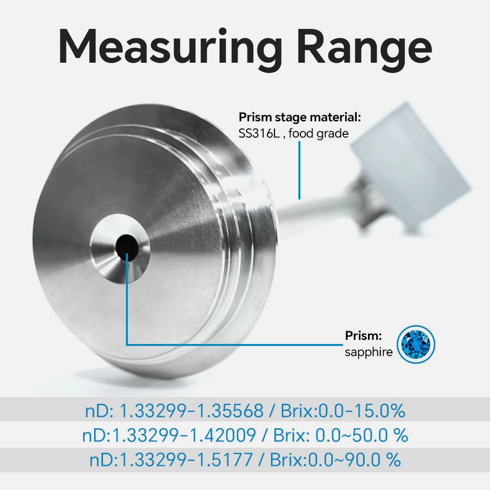 Long Rod Immersion In-tank Beverage Analyzer Brix Monitor Process Refractometer