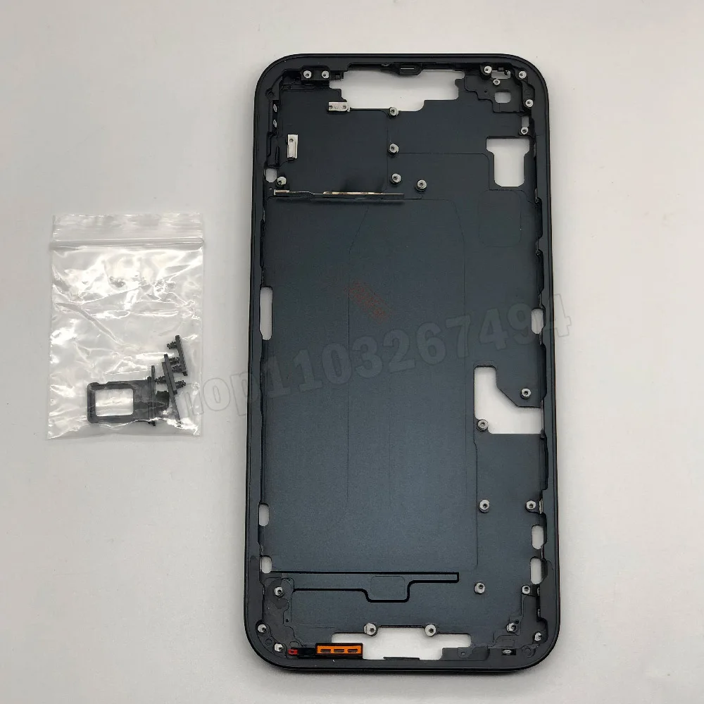 Middle Frame Bezel With Volume Power Side Button Chassis For 15 Pro Max 14 Plus Repair Parts Assembly