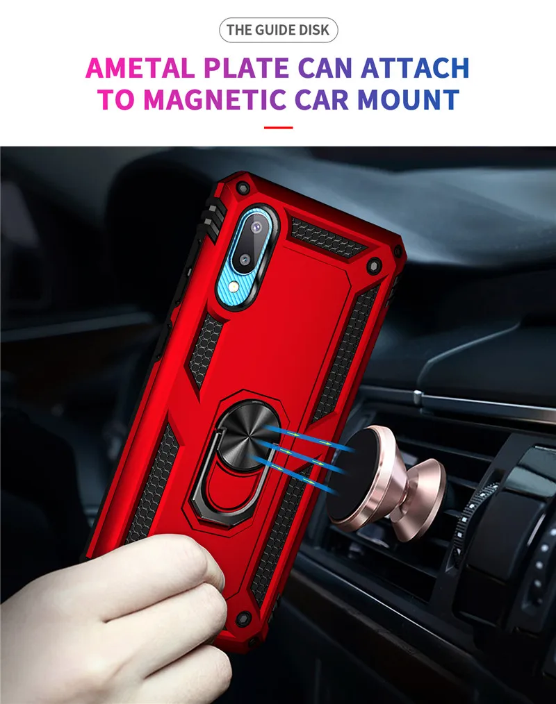 Armor Shockproof Phone Case For Samsung Galaxy A02 Magnetic Car Holder Ring Cover For Samsung A02 A 02 GalaxyA02 SM-A022G A022