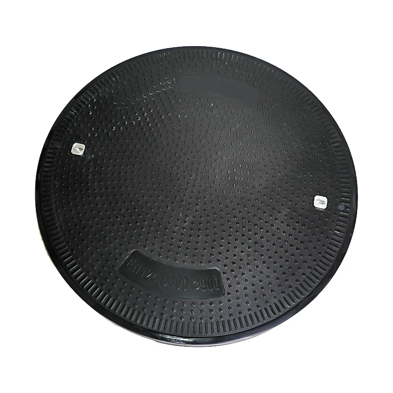 Couverture de regard en fibre SMC durable EN 124 C/O 900 mm, robuste, D400, imperméable, antidérapante, avec un design léger