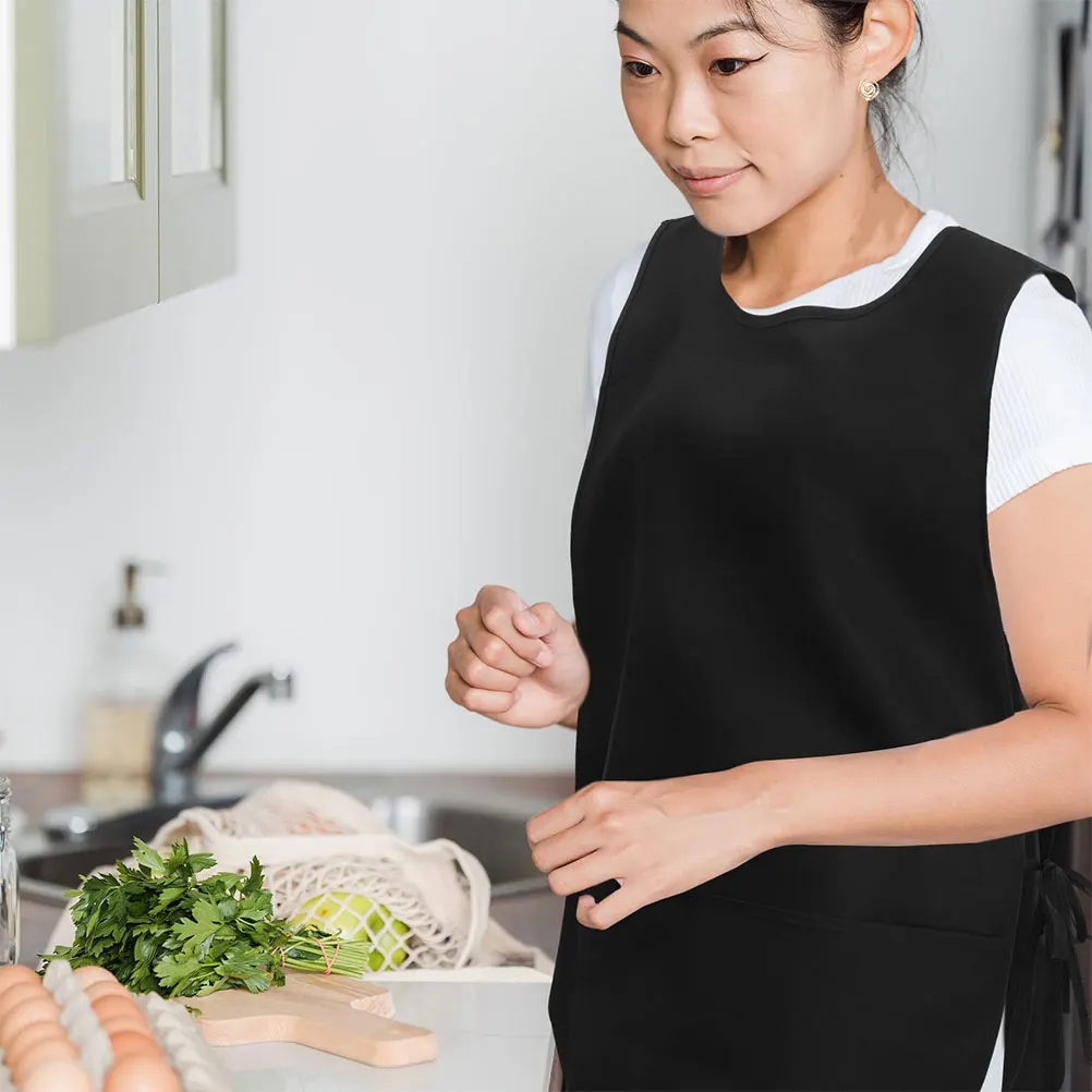 

2pcs Waterproof Aprons For Women Men Large Size Kitchen Cooking Apron Oil Resistant For Food