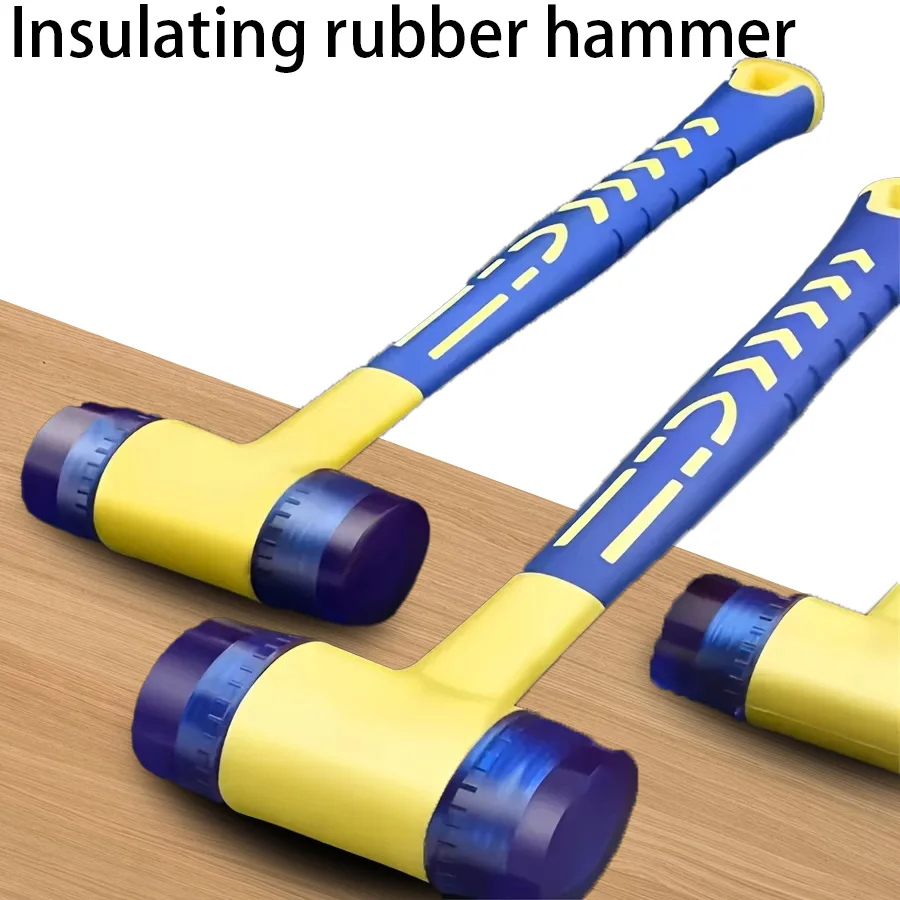 2025 جديد 25/35/45 مللي متر مزدوج الرأس متعدد الوظائف مزدوج الوجه لمسة ناعمة المطاط المطرقة الأسود البلاستيك المغلفة قبضة DIY بها بنفسك أداة اليد