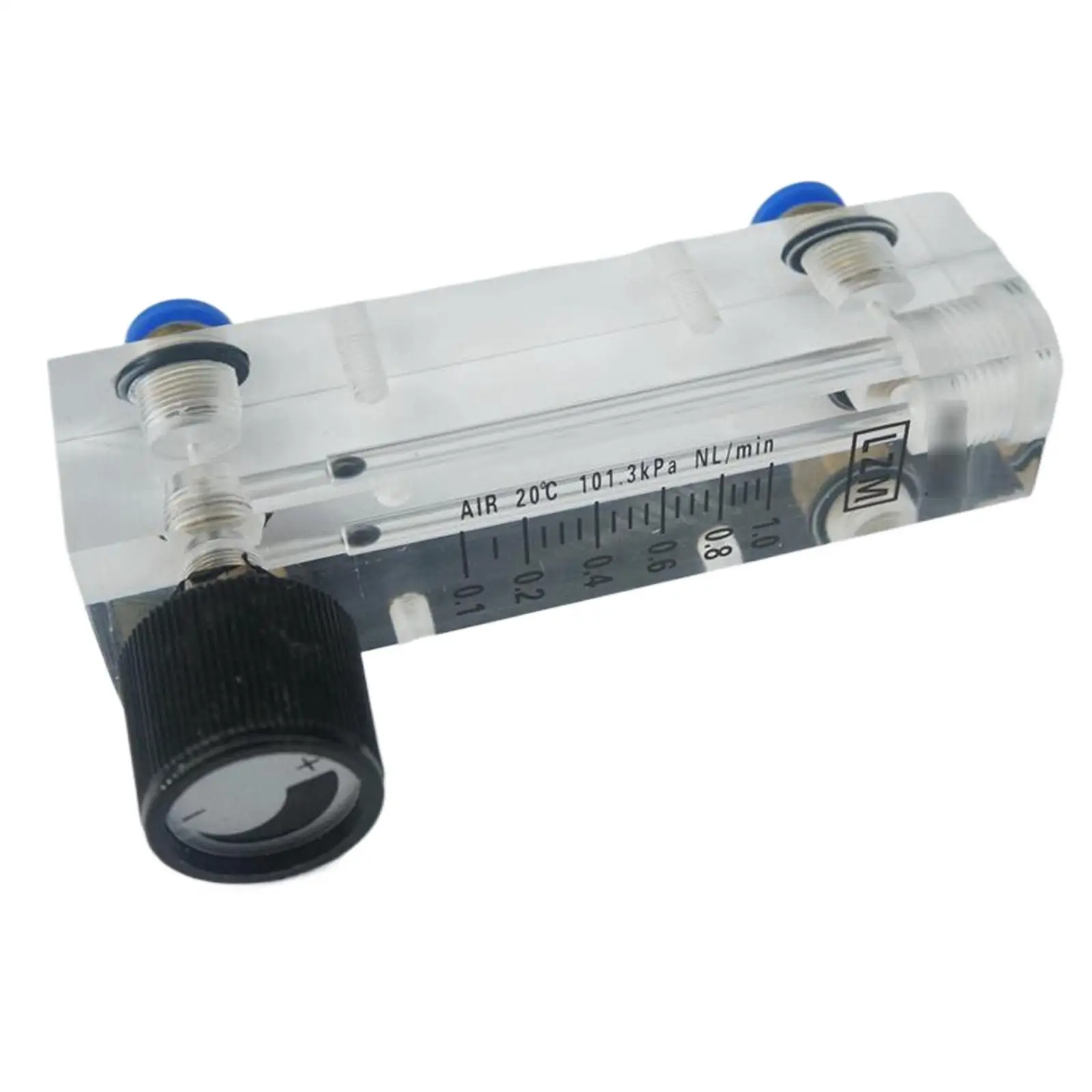 0.1-1LPM 0.2-2LPM 0.3-3LPM 0.5-5LPM 1-10LPM LZM-4T Air Panel Flowmeter Rotameter With Valve Push In Fit 6mm OD Tube