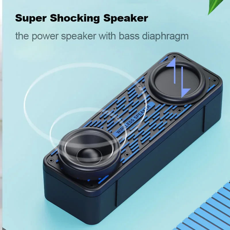 Portable Bluetooth TWS Bluetooth 5.0 Wireless Outdoor Speaker with 3D Stereo Subwoofer 2025 2000 MAh Battery Computer Mini New