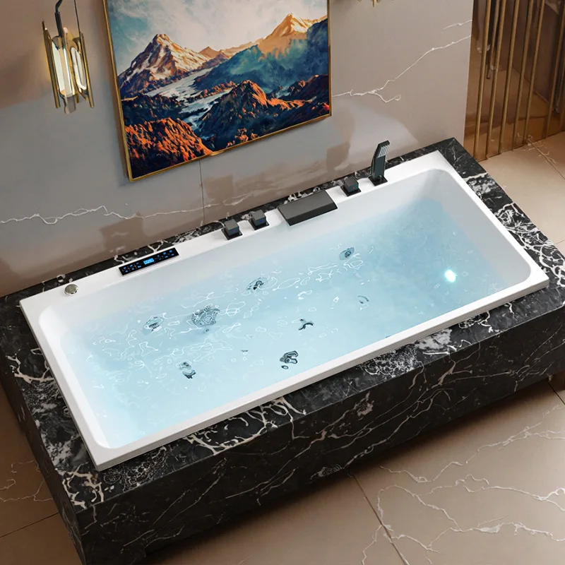 

Ванна Акриловая встраиваемая прямоугольная ванна, гостиничный салон красоты для дома, для взрослых, инкрустированный серфинг
