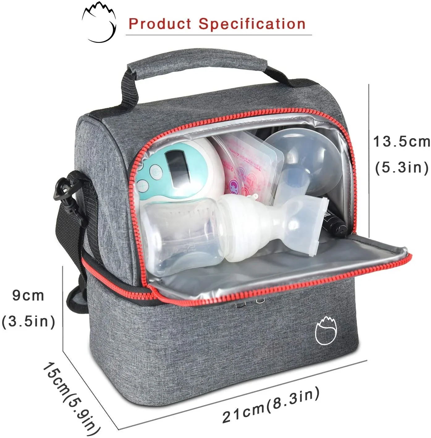 Breast Milk Baby Bottle Cooler Bag Waterproof Baby Bottle Insulated Cooler Bags