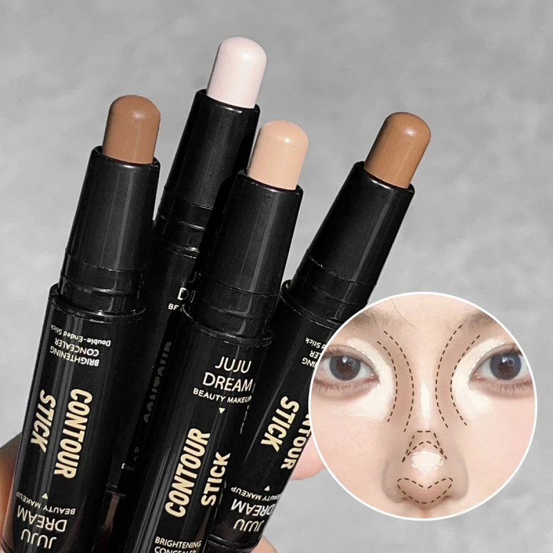 Double-ended Dual-purpose High-light Brighten Trimming Stick Pen Long Lasting Dark Circles Corrector Contour Concealers Stick