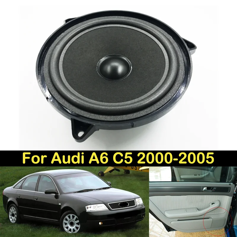 DECHO Car Door woofer For Audi A6 C5 2000 2001 2002 2003 2004 2005 Door Sound Speaker woofer tweeter