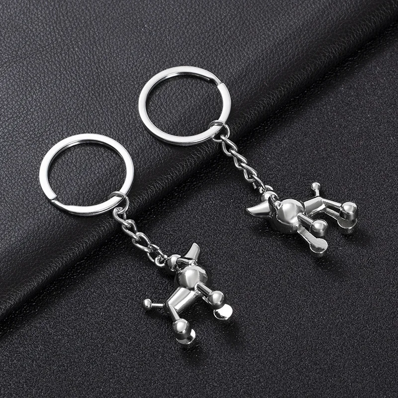 LLavero de caniche 3D para mujer, bonito llavero con forma de perro, llavero creativo, llavero, llavero, bolso