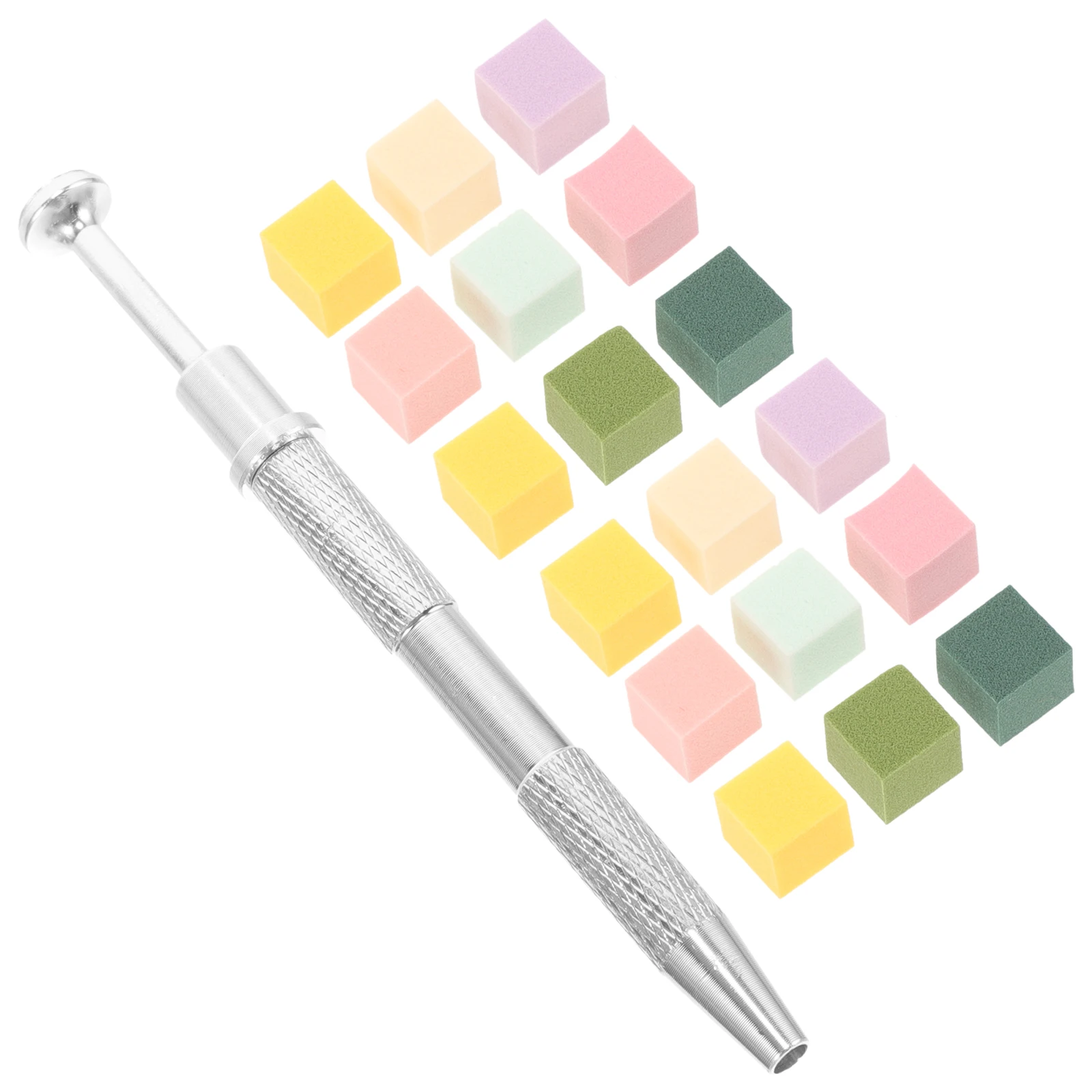 

1Set Nail Sponge for Color Fade and Blush Application Small Square Nail Art Tool with Grip Handle Soft Seamless Blend Sponges