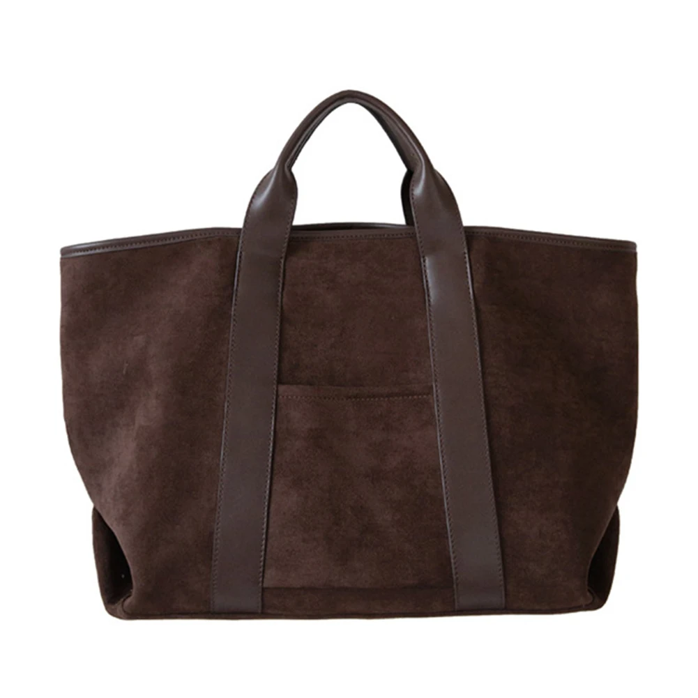 

Shoulder Bag for Women Large Capacity Winter Handbag Suede Vintage Satchel Bag Simple Shopping Bag