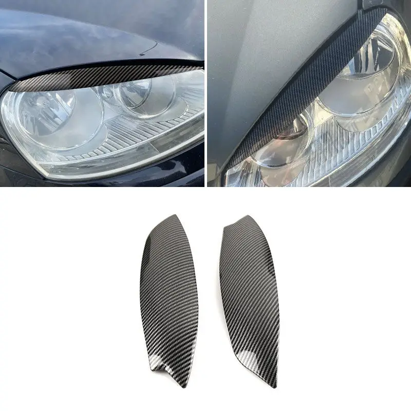

Текстура из углеродного волокна ABS/глянцевый черный автомобильные аксессуары, накладка на фару для бровей для VW Golf 5 MK5 GTI R 2005 2006 2007 2008