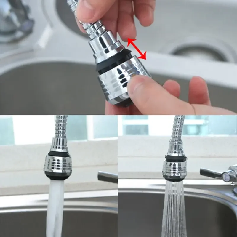 360 Degree Faucet Anti Splash Head Kitchen Water Saver Universal Rotating Bubbler Filter Nozzle Booster Nozzle Kitchen Gadgets