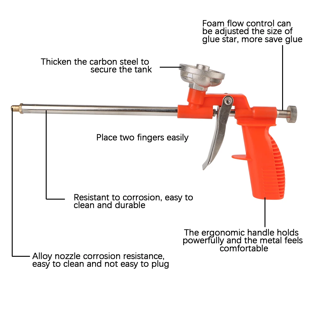 Foam Expanding Spray Gun Polyurethane Foam Gun Glue Sealant Specia Bubble Tool Foam Glue Gun Metal Home Accessories