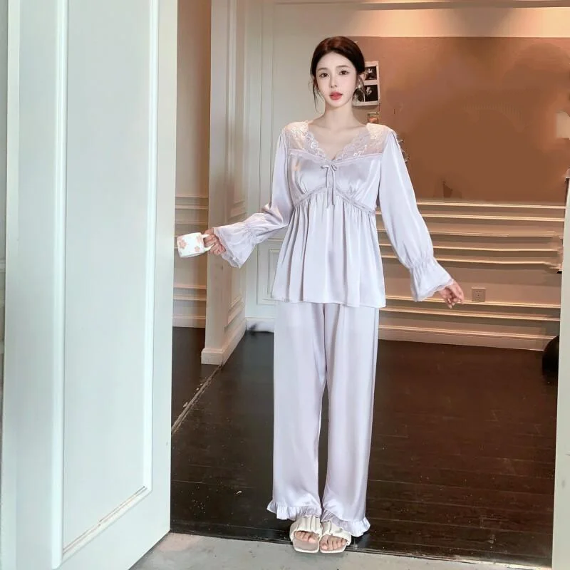 

Сексуальная женская одежда, пижамный комплект, модный весенне-летний комплект из двух предметов, кружевной комплект Pure Desire, нагрудник, сексуальный комплект домашней одежды, новый стиль