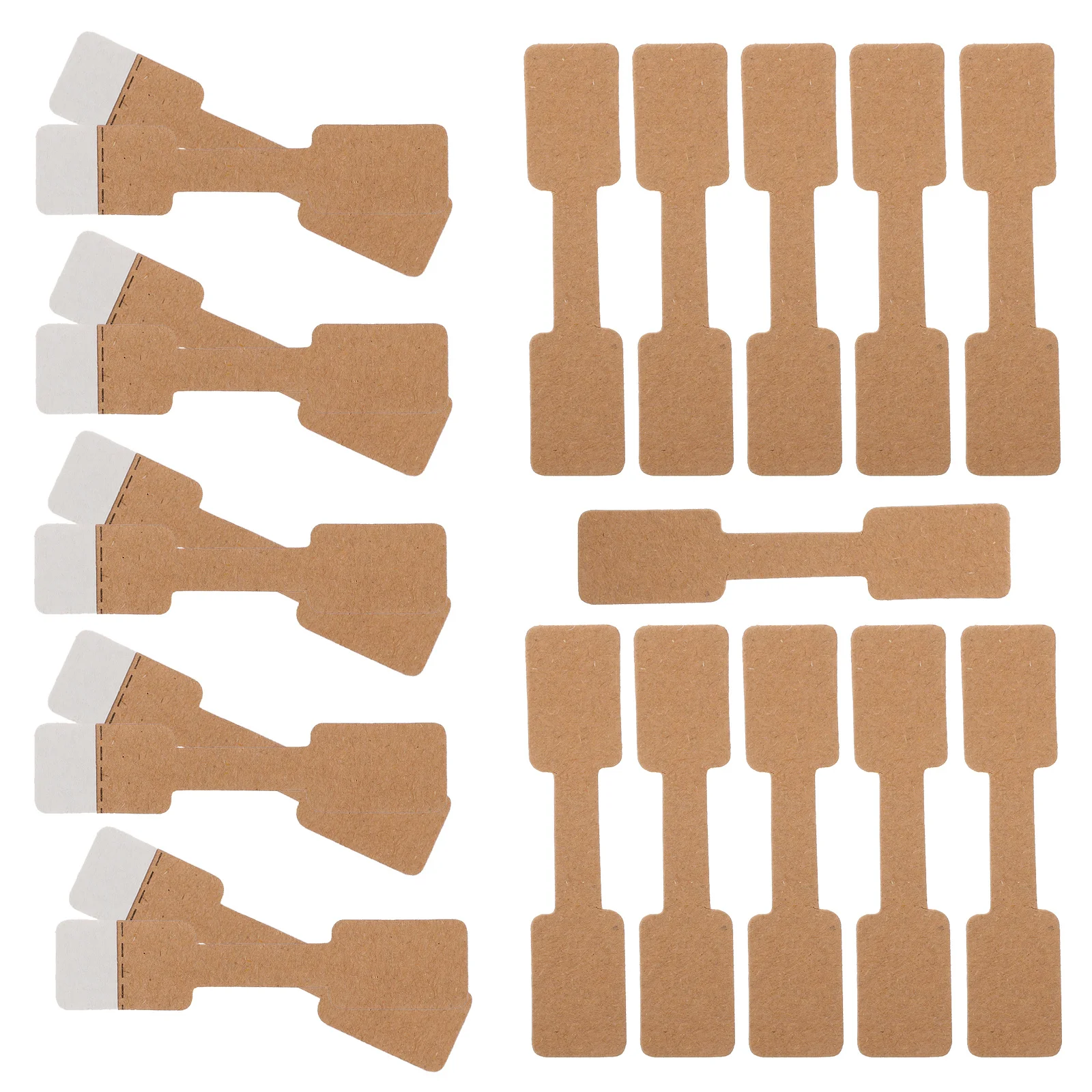 500 шт., ценники для ювелирных изделий, стиль крафт-бумаги, клейкие этикетки, наклейки, записываемые бирки для серег, колец, ожерелья, браслета, розничная торговля