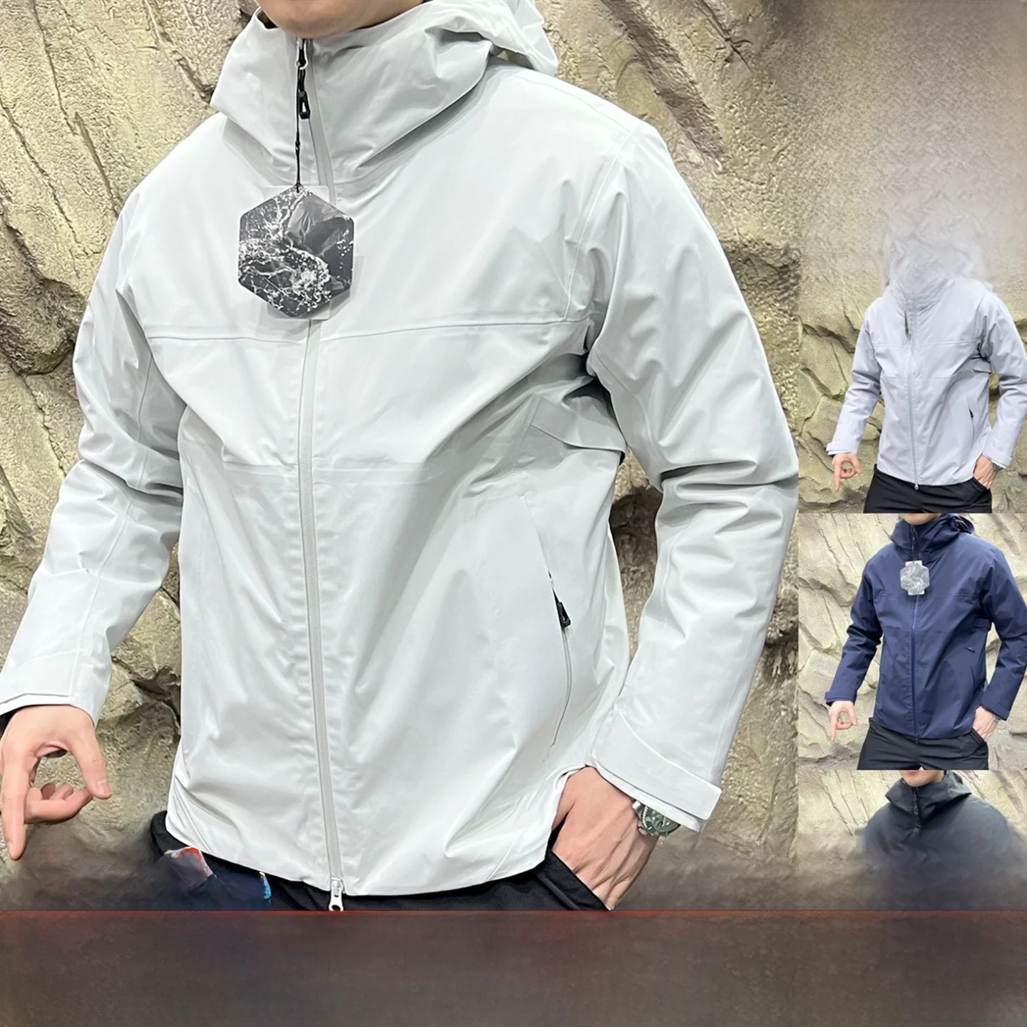 

Detachable Inner down Jaet Waterproof Windproof Outdoor ex Winter Coat Regular Fit Long Sve Zipper Closure