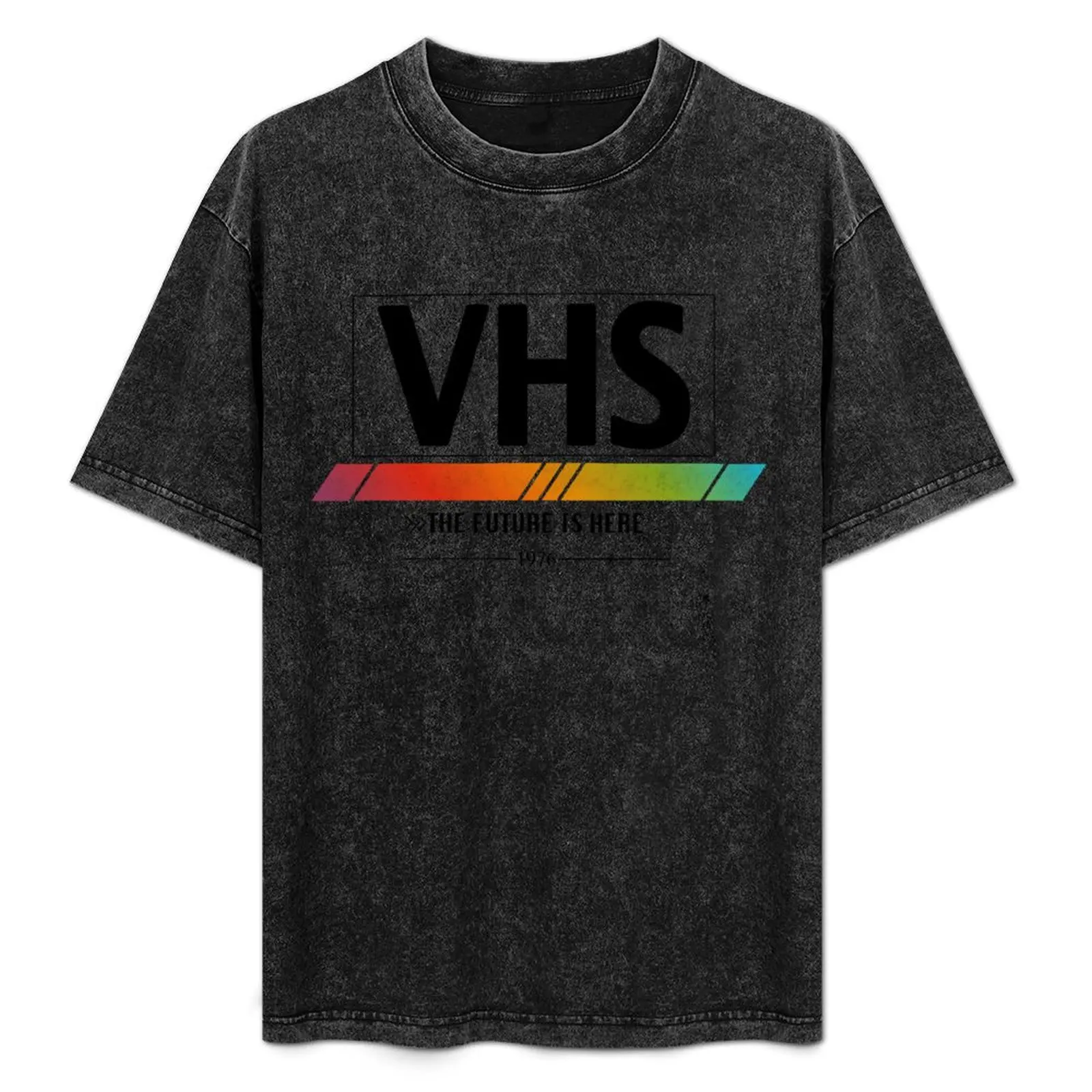 VHS - The Future Is Here T-Shirt Work Daily Short Sleeve Top