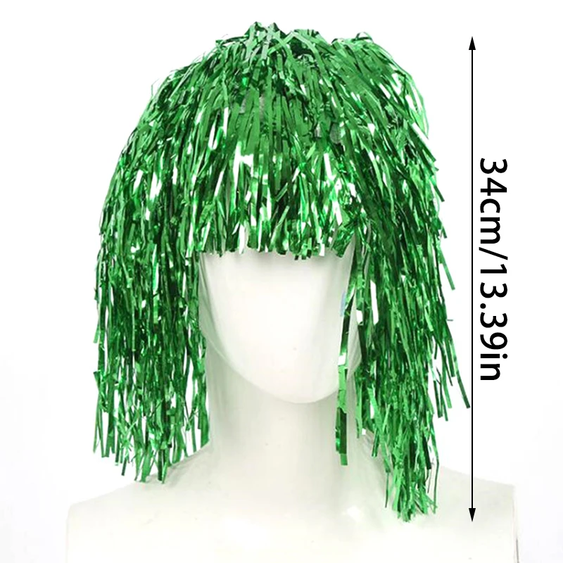 Foil Tinsel Wigs Hat Colorful For New Year Birthday Holiday Friend Gatherings Party Decorations Cool Hair Accessories