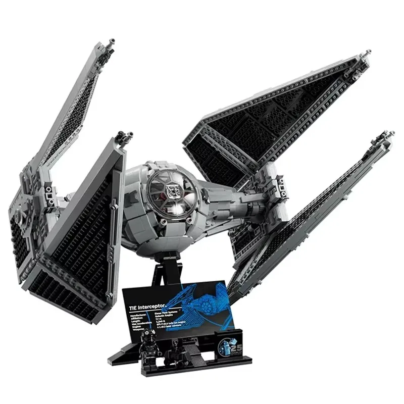 TIE Interceptor 1931 STKS Ruimteschip Model 75382 Building Collectible Pilot Minifiguren Creatieve Bouwen Display Starfighter Kits - afbeelding 2