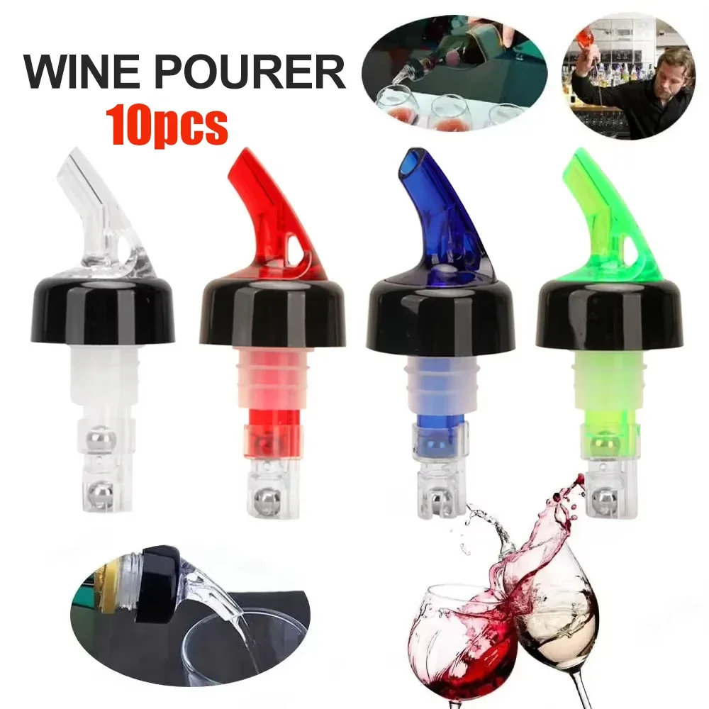 10pcs Liquor Bottle Pourers 1oz Measured Bottle Spirits Alcohol Pourers Automatic Wine Spouts Drink Liquor Pourers  for Cocktail