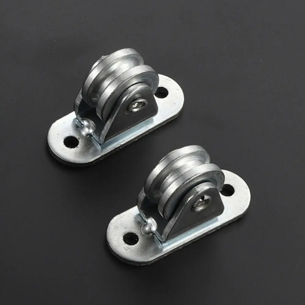 Heavy Duty Fixed Pulley For Boiga Curtain Track System U Rail Fitting Sliding Hardware For Swimming Pool Sunshade Canopy