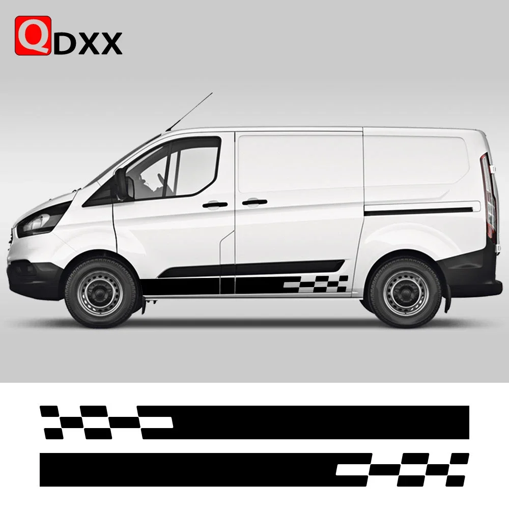 

2 шт. в партии автомобильные наклейки для кемпера, дома на колесах, полосы, индивидуальные спортивные стильные графические наклейки для Ford Transit Tourneo MK7, автомобильные аксессуары