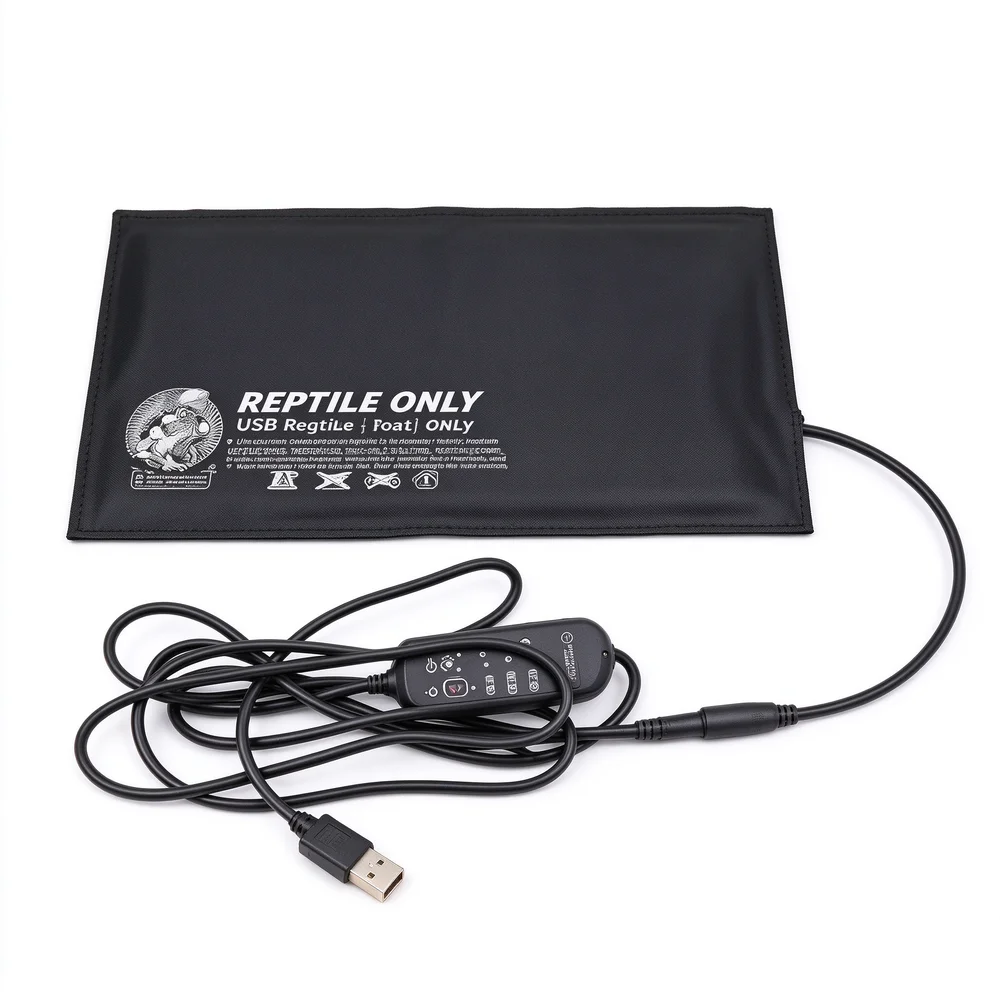 USB Reptile Heat Mat Carbon Fiber Heating Pad 5V 4W 7W 9W Adjustable Thermostat for Terrarium Lizard Snake Turtle Tank Vivarium