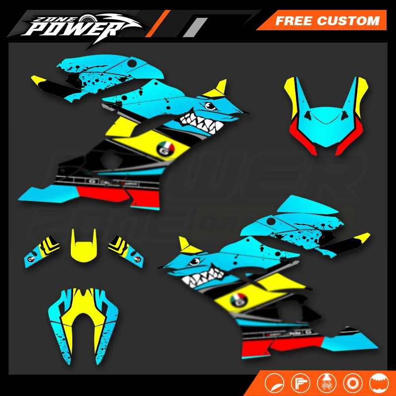 Powerzone Custom Graphics Decals Stickers Kit For YAMAHA R6 2017 2018 2019 2020 2021 Motorcycle 01