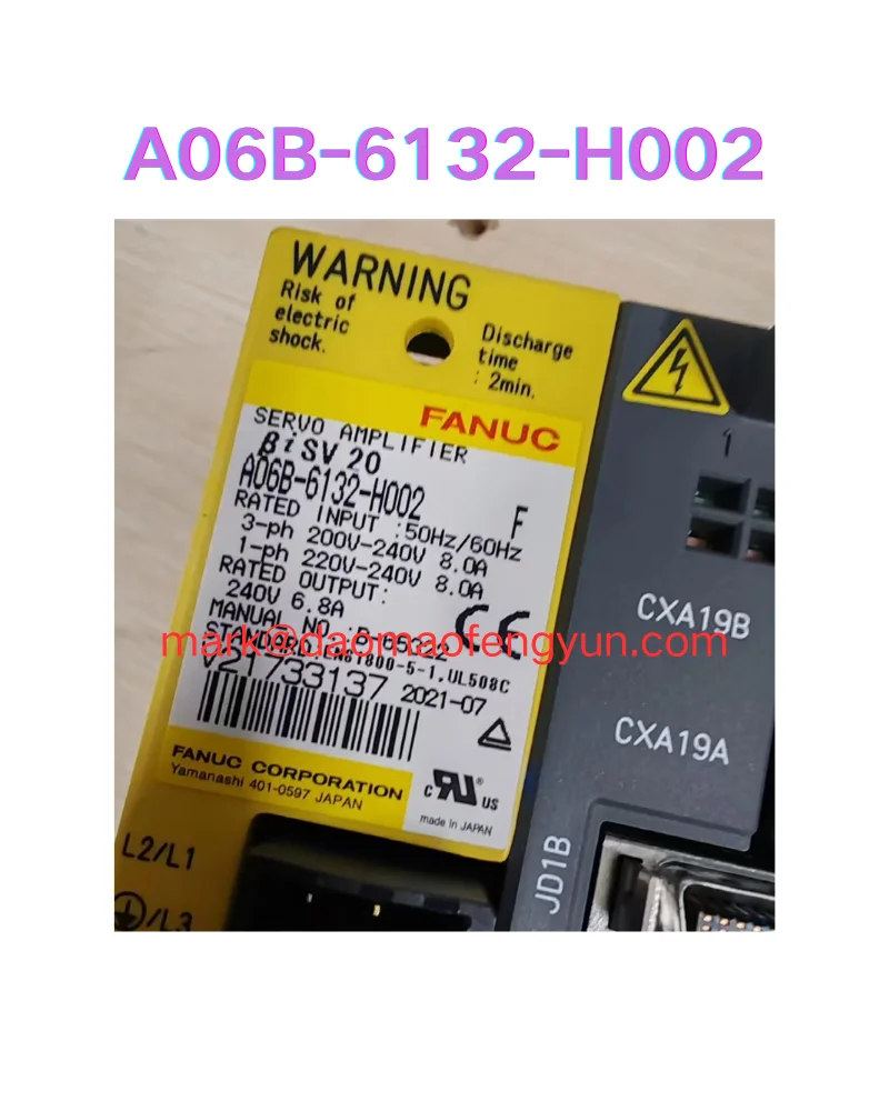 

A06B-6132-H002 Used Servo Drives Tested OK, A06B-6132-H002