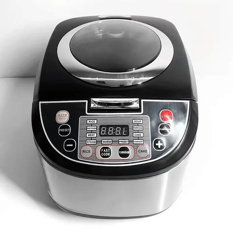 YYHC-Electric Rice Cooker Multifunctional Non-stick Coating Pot Low Sugar Rice Cooker Household Smart Black Aluminum Plastic