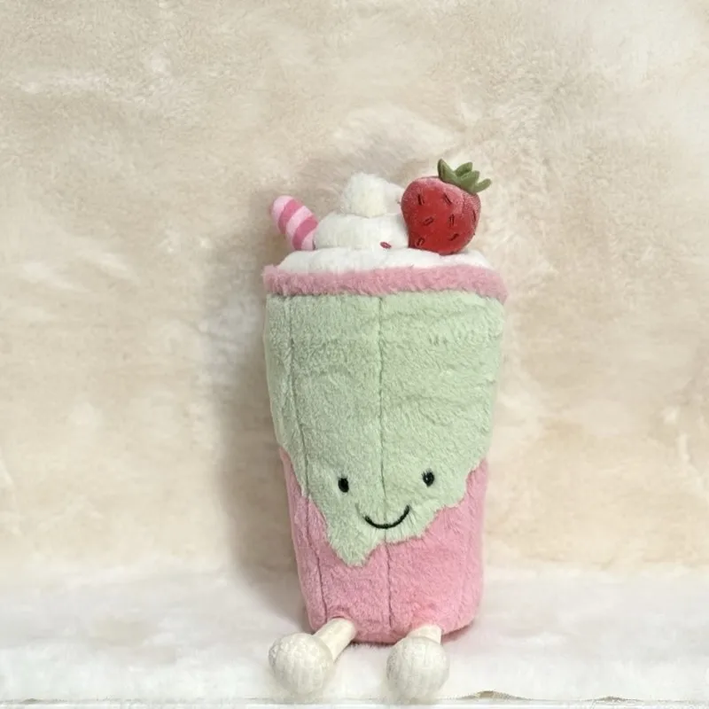 JCぬいぐるみ ベリティラテ ストロベリーラテ ぬいぐるみ ソフトコンフォートソファ枕 カワイイバックパックチャーム 女の子向け 精巧なギフト