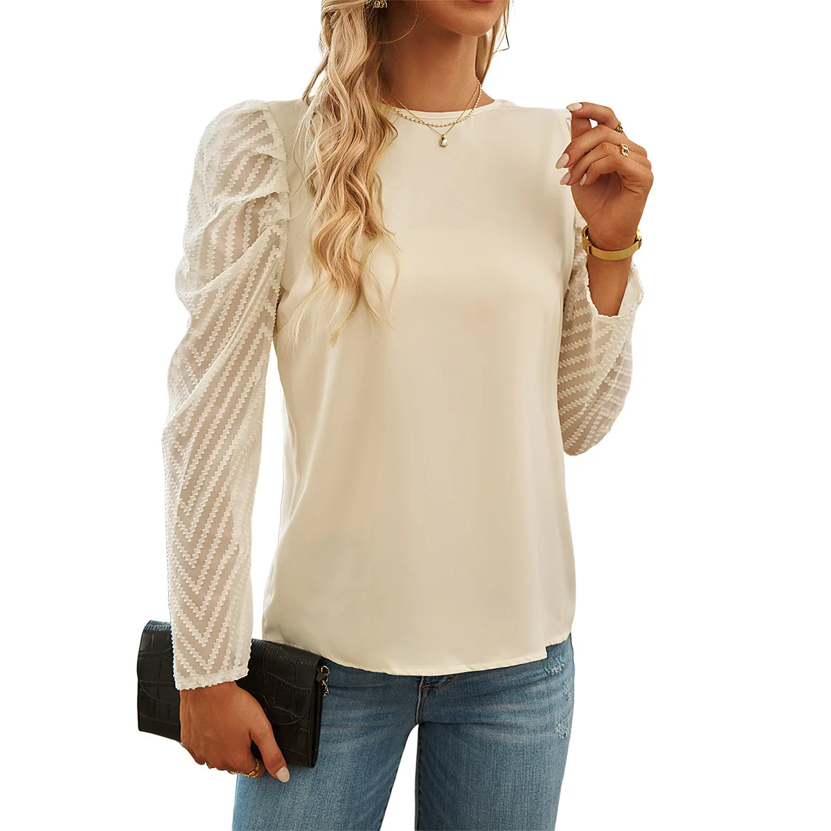 Elegant and Youth Woman Blouses Office Lady Shirt Full Sleeve Tops Casual Streetwear Fashion Outfit Korean Female Clothing